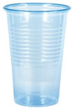 Uit assortiment     Drinkbekers, drink bekers plastic transparant kleur blauw 200 cc    ....NIET VOORRADIG.......