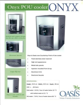 Waterkoeler Oasis Onyx waterleidingcooler koud en lauw water