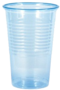 Drinkbekers, drink bekers plastic transparant kleur blauw 200 cc